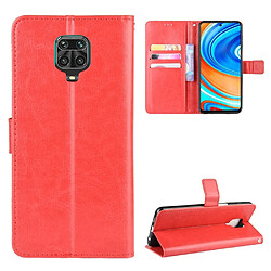 Etui en PU surface de cheval fou rouge pour votre Xiaomi Redmi Note 9 Pro/Pro Max/Note 9S