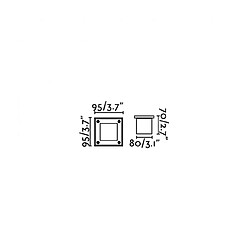 faro Encastrable de jardin inox Led-18 h9 cm