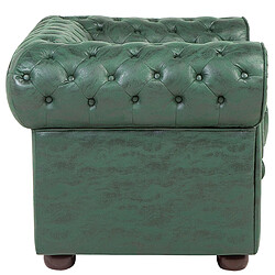 Acheter Beliani Fauteuil CHESTERFIELD Cuir PU Vert