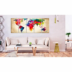 Paris Prix Tableau Imprimé Bright Continents 80 x 200 cm