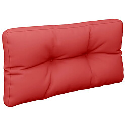 Avis vidaXL Coussin de palette rouge 70x40x12 cm tissu