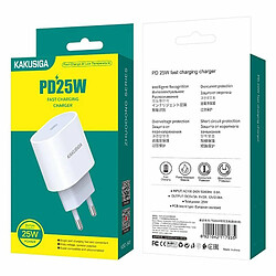 iKaku KSC-541 ZHUODO PD25W Adaptateur de chargeur rapide avec Type-C Blanc