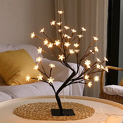 Wewoo Guirlande LED 24 Lumières Cerisier Lampe De Table Aménagement De La Chambre Décoration Creative Chevet Veilleuse CadeauStyle Bauhinia Arbre Noir