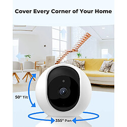 Avis REOLINK 4MP Caméra Surveillance Interieure - E1 Pro- Caméra Pan & Tilt WiFi CCTV Caméra IP Audio Bidirectionnel, Détection de Mouvement pour maison