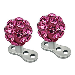 Ancre Bijoux de corps piercing microdermaux à filetage interne rose