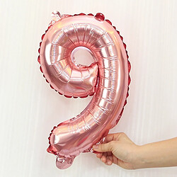 Wewoo Décorations de Fête 5 PCS 16 pouces Nombre Ballons En Aluminium Joyeux Anniversaire De Mariage