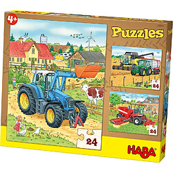 HABA- Puzzles Tracteur et CIE, 300444