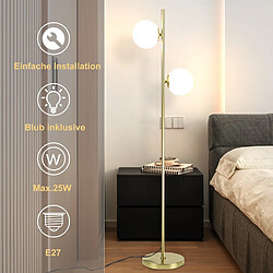 Avis NETTLIFE Lampadaire Salon Moderne - Gold Design Lampadaire E27 Douille Lampe de sol avec interrupteur à pied -166cm