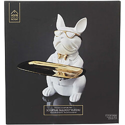 Acheter The Home Deco Factory Vide poche déco bouledogue cool assis blanc et doré.