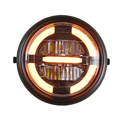 Avis Projecteur D'ampoule De Phare Halo LED Rond Pour Moto 7.4 Pouces Pour Harley Jaune