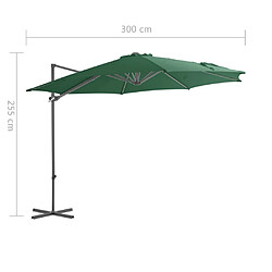 vidaXL Parasol de jardin avec base portable vert pas cher