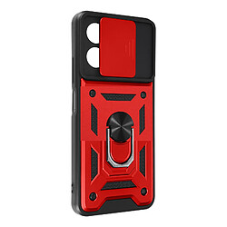 Avizar Coque pour Xiaomi Redmi Note 12 5G Cache caméra Bague Support Vidéo Rouge