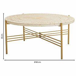 Avis Table Basse Alexandra House Living Blanc Métal Bois d'épicéa Bois MDF 80 x 36 x 80 cm