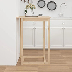 Avis vidaXL Table de bar 80x80x110 cm Bois massif de pin