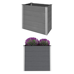 Maison Chic Jardinière,Lit surélevé de jardin - Bac à fleurs - pot de fleur WPC 100x50x91 cm Gris -GKD93379