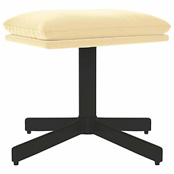 Maison Chic Repose-pied,Tabouret confortable Blanc crème 60x60x36 cm Velours -MN76745