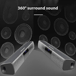 Universal Home Theatre Long Soundbar FM Radio Subwoofer Stereo Wireless Bluetooth Enceintes (noir) pas cher