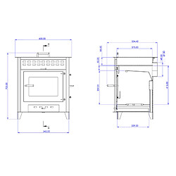 Acheter Interstoves POÊLE À BOIS HUGO 9 | BÛCHES 50CM - Noir