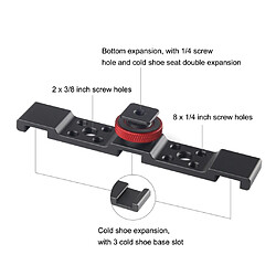 Acheter 3 dans 1 En Alliage D'aluminium Chaude Flash Chaussures Plaque D'extension pour Montage Support Adaptateur pour Appareil Photo REFLEX NUMÉRIQUE