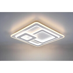 Lumière Semi Plafonnier LED Moderne 76W Blanc Mat 2700-6000K Télécommande