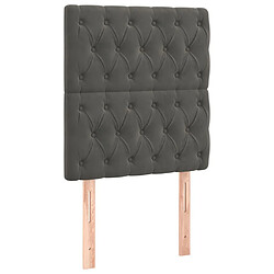 Acheter Maison Chic Tête de lit scandinave à LED,meuble de chambre Gris foncé 80x7x118/128 cm Velours -MN71601