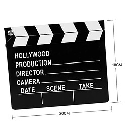 Clap de cinéma Hollywood Clapper Board D'action 27.5x30cm Accessoires Film pas cher