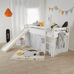 Avis Homestyle4U Lit enfant lit mezzanine superposés 90x200 cm blanc