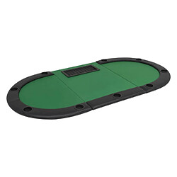 Acheter vidaXL Table de poker pliable pour 9 joueurs 3 plis Ovale Vert