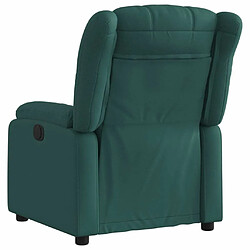 Acheter Maison Chic Fauteuil Relax pour salon, Fauteuil inclinable électrique Vert foncé Tissu -GKD70071