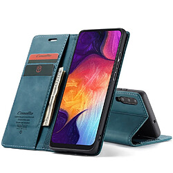 Acheter Caseme Etui en PU auto-absorbé bleu pour votre Samsung Galaxy A50