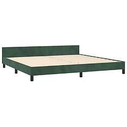 Acheter Maison Chic Lit adulte - Cadre Structure de lit avec tête de lit Contemporain Vert foncé 200x200 cm Velours -MN65924