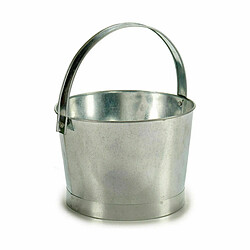 Ibergarden Pot Seau Argenté Zinc 25 x 30 x 26,5 cm (12 Unités)