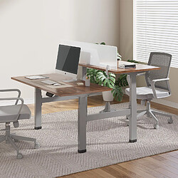 Bureau électrique double Ergo Office ER-404G hauteur réglable max 128cm, max 125kg x2, châssis sans plateau, gris pas cher