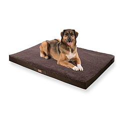 Lit pour Chien - Brunolie Balu - Lavable, orthopédique et antidérapant - Taille XXL (140 x 100 x 10 Cm) - Marron foncé