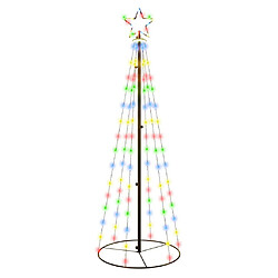 vidaXL Arbre de Noël cône 108 LED Colorées 70x180 cm