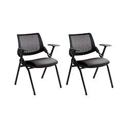 Beliani Lot de 2 chaises VALDEZ Noir