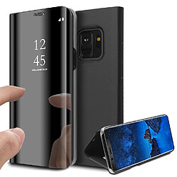 Coque à Rabat pour Huawei P20 Cover Flip Case Translucide Miroir Antichoc Noir Little Boutik®