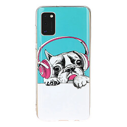 Coque en TPU noctilucent imd chien pour votre Samsung Galaxy A41 (Global Version)