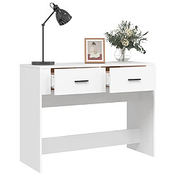 Maison Chic Table console | Meuble d'entrée | Table d'appoint Blanc 100x39x75 cm Bois d'ingénierie -GKD65600 pas cher