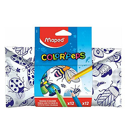 Ensemble de Marqueurs Maped 984729 Noir 12 Pièces