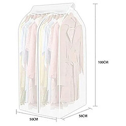 Universal 2 PIC Vêtements pour la maison Vêtements 3D transparents Sac à poussière Armoire polyvalente Sac de rangement pour vêtements