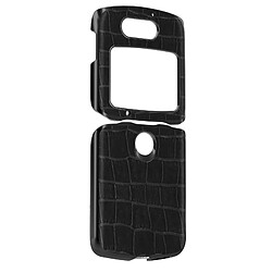 Avizar Coque Motorola Razr 5G Rigide Conception en 2 parties Effet croco Noir