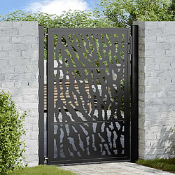 vidaXL Portail de jardin noir 105x130 cm acier conception de tracés