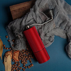 Universal Meuleuse manuelle Portable Rouge Premium Aluminium Inox Moulin à bavures Design simple et beauté | Moulin à café manuel