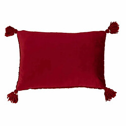 Paris Prix Coussin Déco à Franges Crochet 40x60cm Rouge