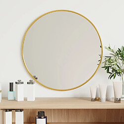 vidaXL Miroir mural Doré Ø 40 cm Rond