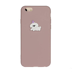 Coque en TPU + PU poupée animale enduite chien pour votre Apple iPhone 7/8 4.7 pouces