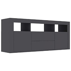 vidaXL Meuble TV Gris 120x30x50 cm Bois d'ingénierie