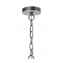 Luminaire Center Suspension Tack nickel mat et verre téxturé 1 ampoule