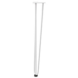 Acheter vidaXL Pieds de table en forme d'épingle à cheveux 4 pcs blanc 72 cm